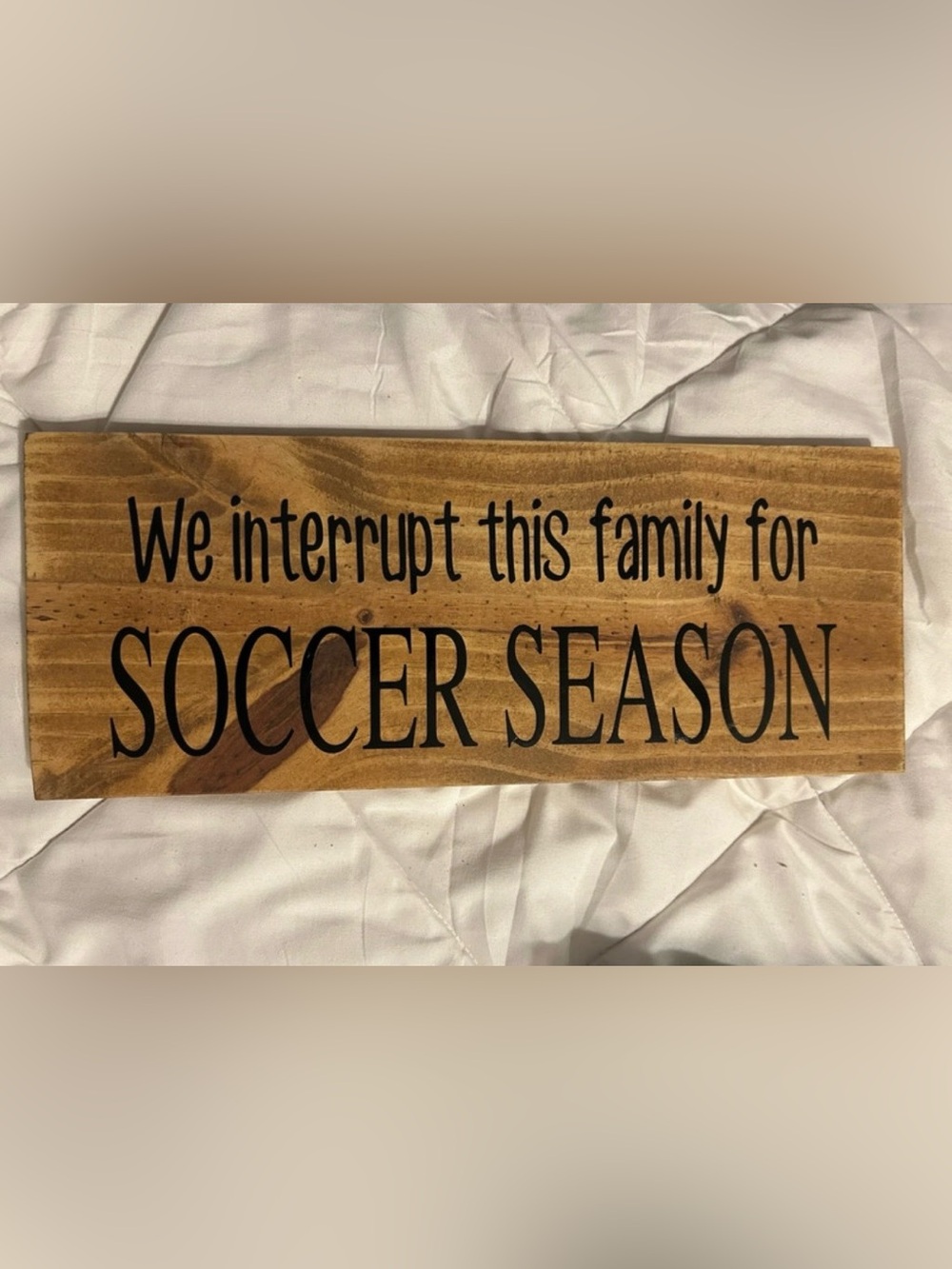 Rustic Brown 'Soccer Season' Wood Sign